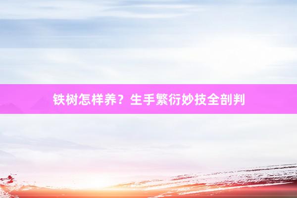铁树怎样养？生手繁衍妙技全剖判